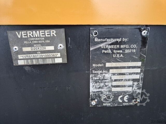  Vermeer D20x22 Series 2 / Serviced!