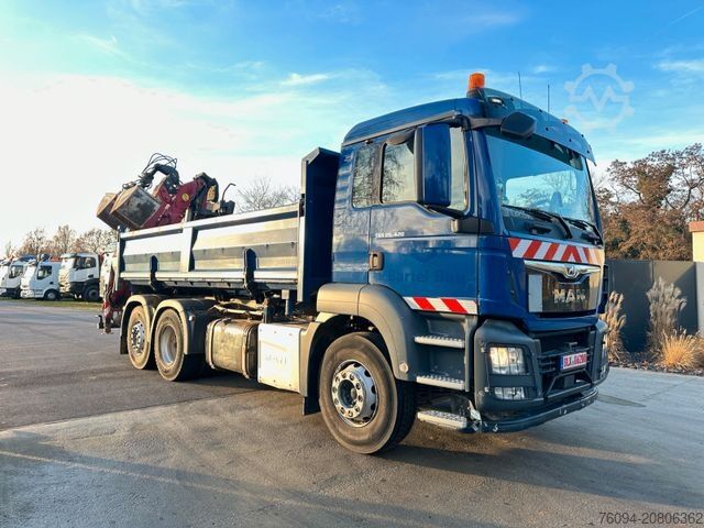 Kipper LKW MAN TGS 26.420 Selbstlader Kran Kipper 2xBordmatik