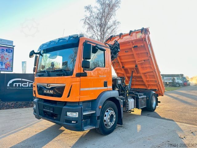 Dreiseitenkipper LKW MAN TGS 18.290 4x2 Kipper KRAN 12m FUNK AHK