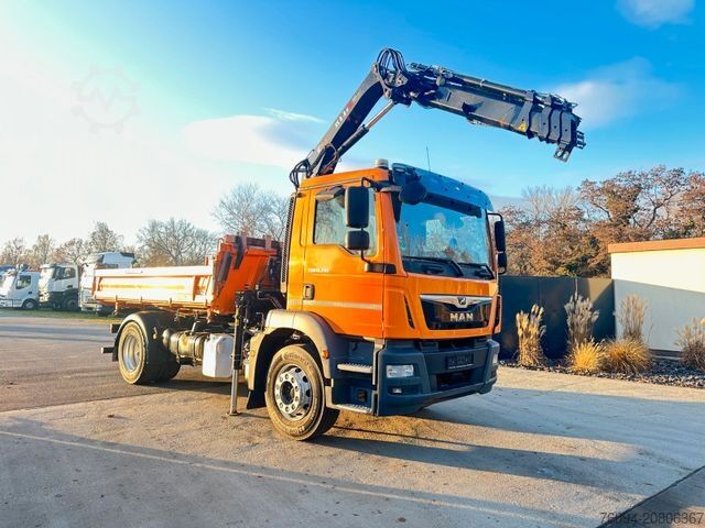 Dreiseitenkipper LKW MAN TGS 18.290 4x2 Kipper KRAN 12m FUNK AHK