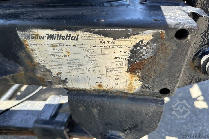 Anhänger-Wechselfahrgestell Müller-Mitteltal RA-T 18 Muldenanhänger / Swiss-Vehicle