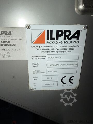 Tray sealer / skinpacker. 2023 machine. Ilpra FP FoodPack Speedy Duo Overskin