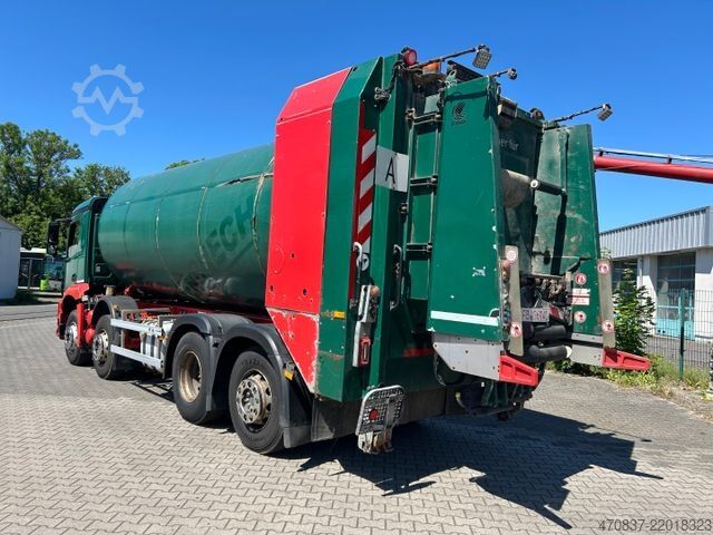 Garbage truck MERCEDES-BENZ Arocs 3240 / 8x4x6 / Faun Rotopress 525 L