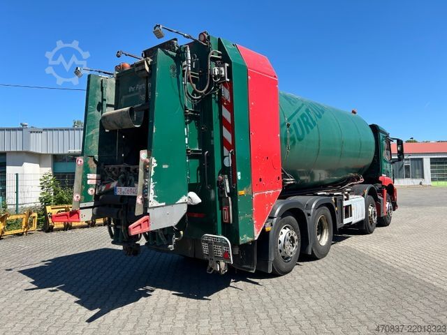 Garbage truck MERCEDES-BENZ Arocs 3240 / 8x4x6 / Faun Rotopress 525 L