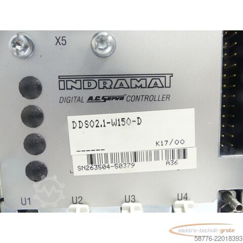 Component Indramat DDS02.1-W150-D SN: 263504-50379 generalüberh. mit 12 Mon. Gewährl.