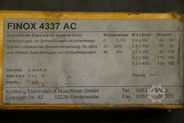 Stick electrodes welding electrodes 4.0 x 350 Kjellberg FINOX 4337 AC