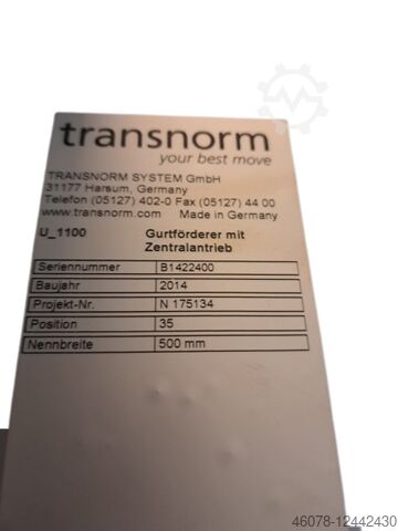 Förderband Gurtförderer Gurtband Transnorm 3990-600-500
