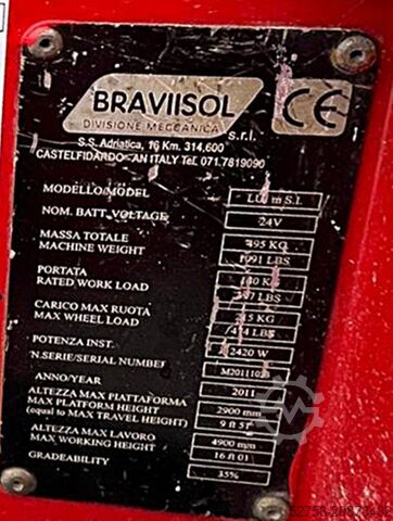 Scissor lift Bravi Leonardo Lui Mini Senkrechtlift