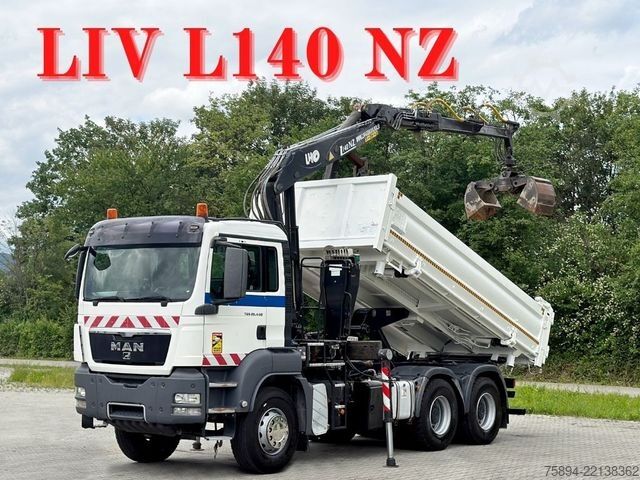 Truck mounted crane MAN TGS 26.440*KIPPER 5,20 m + LHO L140NZ * 6x4 *TOP