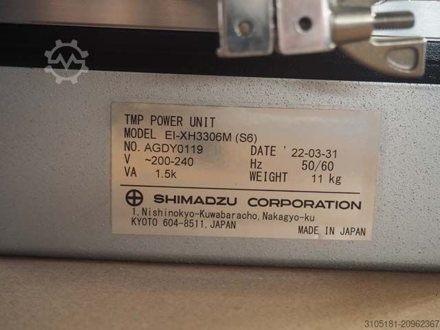 Turbo Molecular Vacuum Pump Shimadzu TMP XH3306