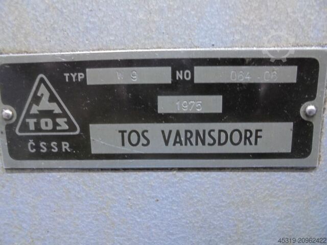 Floor type boring mill, horizontal boring mill TOS VARNSDORF W9