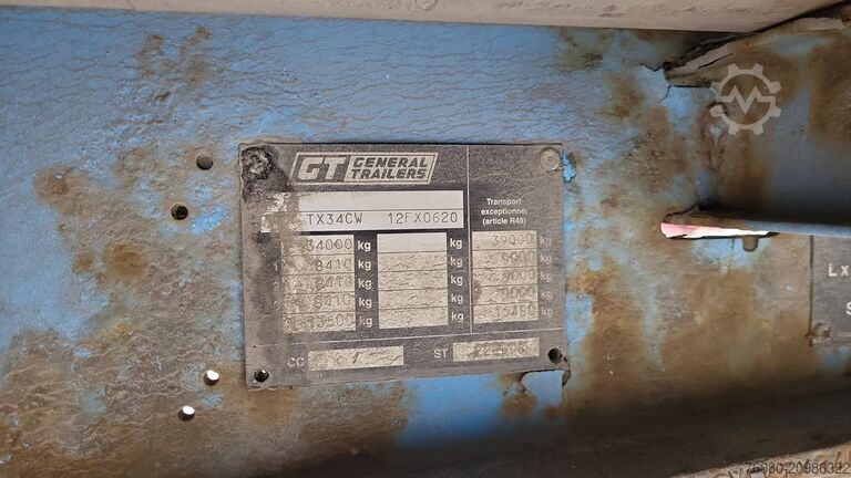 Curtain sided GENERAL TRAILERS TF34CZ1LL1NA (DISK BRAKES /  DISQUE / SMB axles)