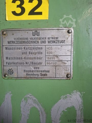 Vertical Honing Machine WMW - HOS 600 WMW NAUMBURG HOS 600