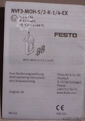 Solenoid valve Festo NVF3-MOH-5/2-K-1/4-EX