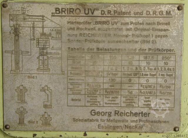 Härteprüfgerät Reicherter BRIRO UV