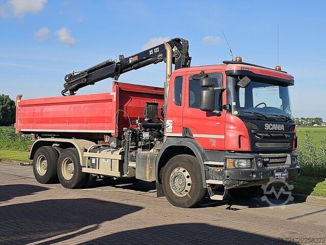 Kipper mit Kran SCANIA P410 HIAB XS122