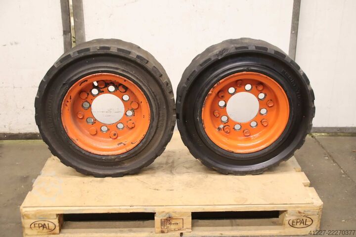Solid rubber tires, 2 pieces Ecomatic 7.00-12  RIM 5.00  S-12