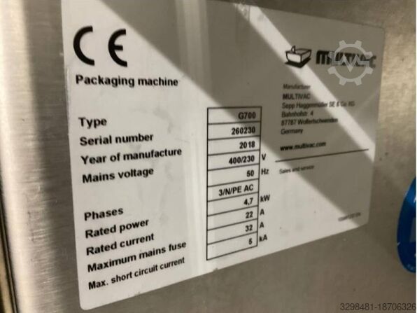 Tray sealer Multivac G 700