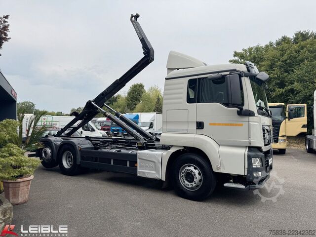 Roll-off tipper truck MAN TGS 26.460 6x2*Meiller RS21.65*Lift-Lenk*165tkm*
