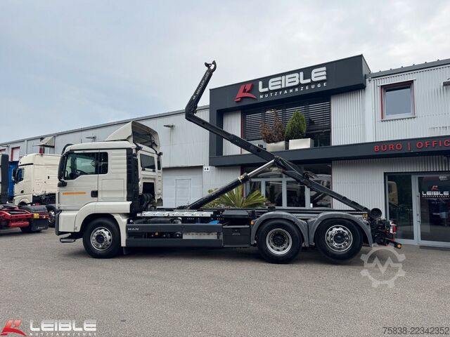 Roll-off tipper truck MAN TGS 26.460 6x2*Meiller RS21.65*Lift-Lenk*165tkm*