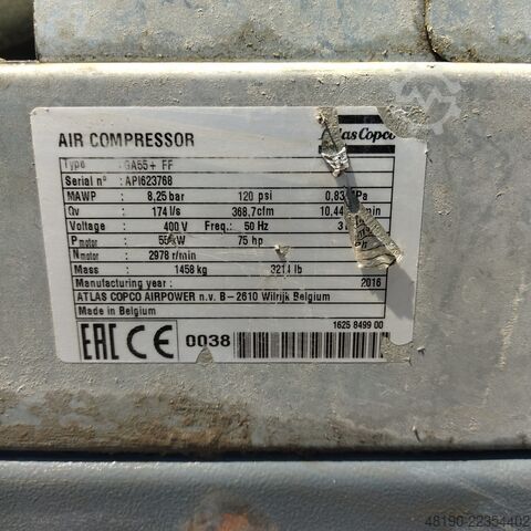 Schraubenkompressor Atlas Copco GA55 FF PLUS