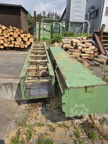 Kratzförderer mit Bögen. HAAS Recycling HKF 600 x 11.700