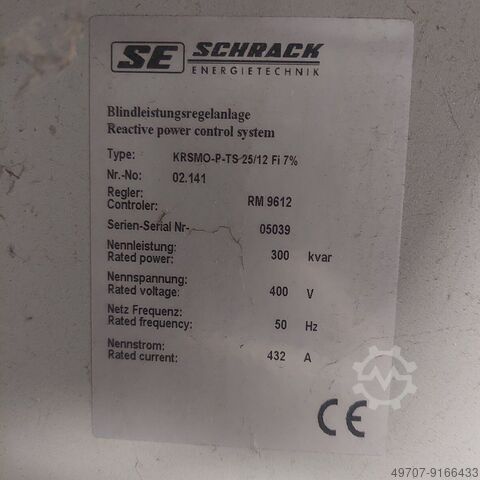 Reactive power compensation equipmen SCHRACK 300kvar