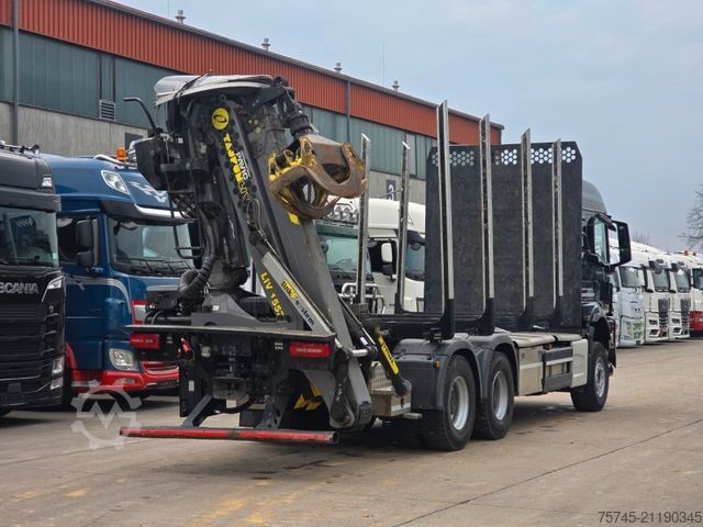 Logging truck MAN TGS 33.520*TAJFUN HOLZLADEKRAN-FUNK*STAHLSCHEMEL