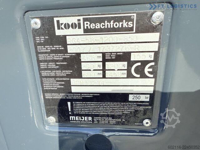 4-way forklift Combilift C5000XL GAS TRIPLEX 6000 EXTENDABLE FORK