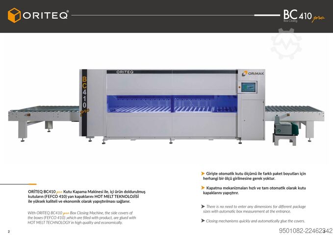 Box closing machine ORIMAK BC410-PRO