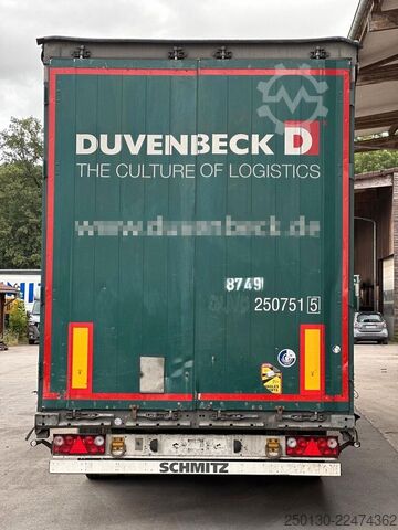 Open semitrailer with tarp SCHMITZ CARGOBULL SCB*S3T MegaTrailer Curtainsider Edscha