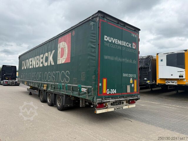 Open semitrailer with tarp SCHMITZ CARGOBULL SCB*S3T MegaTrailer Curtainsider Edscha