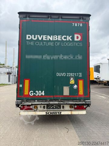 Open semitrailer with tarp SCHMITZ CARGOBULL SCB*S3T MegaTrailer Curtainsider Edscha