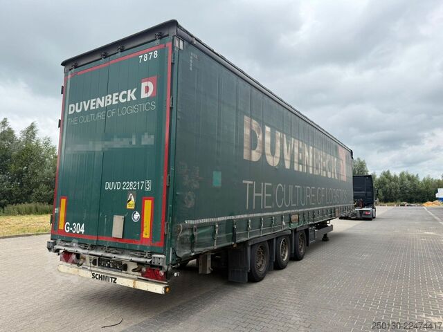 Open semitrailer with tarp SCHMITZ CARGOBULL SCB*S3T MegaTrailer Curtainsider Edscha