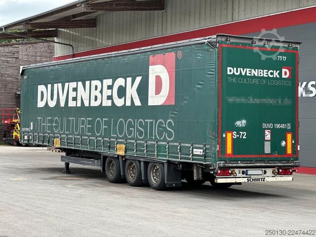 Open semitrailer with tarp SCHMITZ CARGOBULL SCB*S3T MegaTrailer Curtainsider Edscha