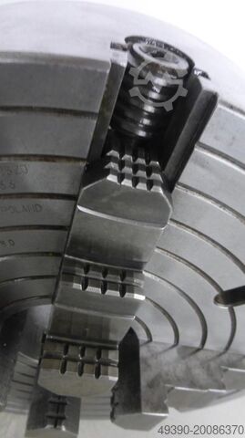 Planscheibe aus Stahlguß (Polen); mit 4 einzeln verstellbaren Spannbacken, Drehfutter vermutlich PUT PUUf- M400C6ZJ