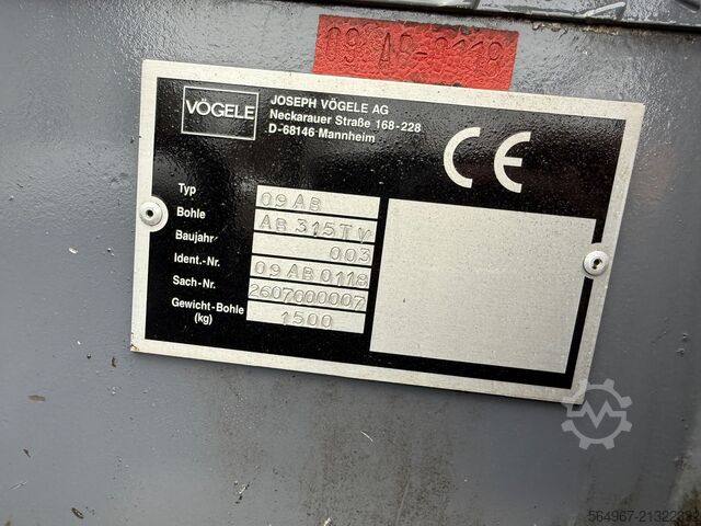 Wheeled asphalt paver Vögele Super 1203 Radfertiger