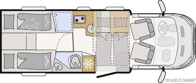 Teilintegriertes Wohnmobil DETHLEFFS Dethleffs Just Go Teilintegriert T 7055 EB