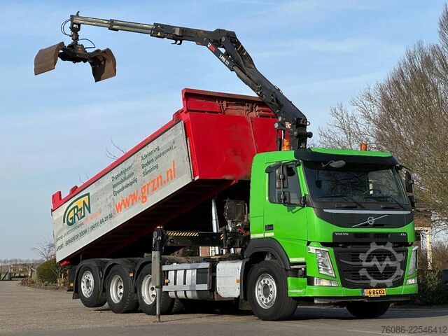Tipper with crane Volvo FM 430 !!8X4 TRIPLE!! EURO6!! Z-KRAAN!!/KIPPER!...