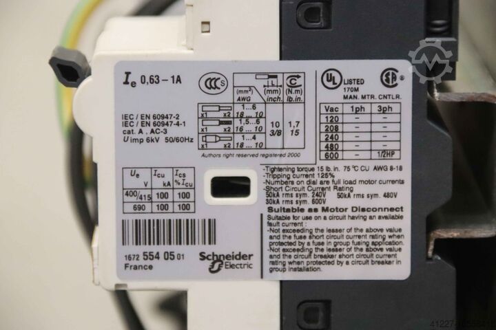 Transformer 0.384 kW GST Schneider 13GST108 GV2-RT05