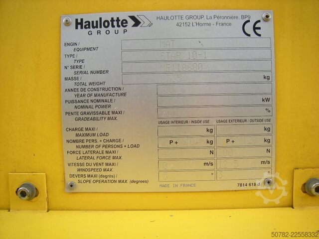 Vertical mast lift Haulotte Star 10 DC