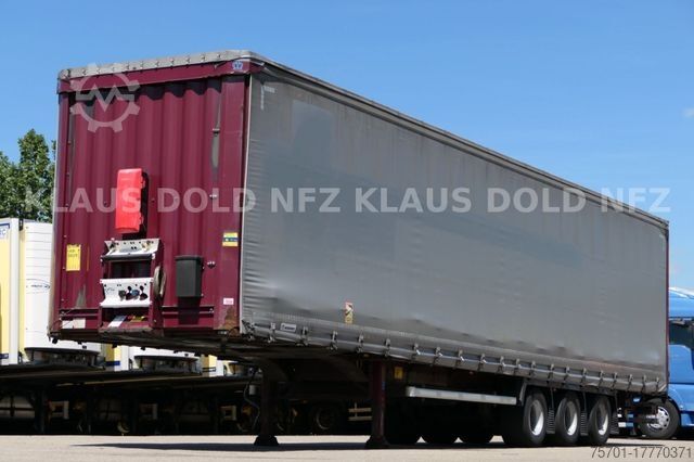 Open semitrailer with tarp KRONE Pritsche Plane XL MegaLiner BWP Edscha Bordwände