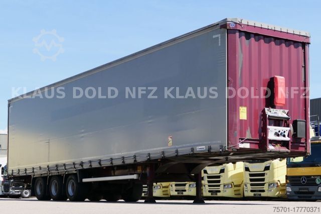 Open semitrailer with tarp KRONE Pritsche Plane XL MegaLiner BWP Edscha Bordwände