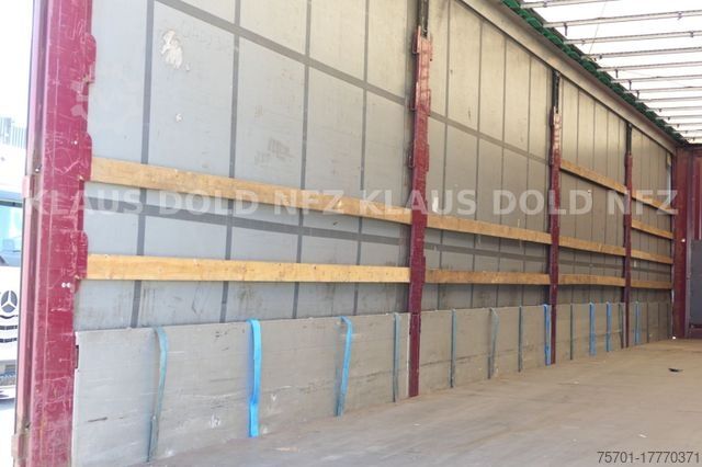 Open semitrailer with tarp KRONE Pritsche Plane XL MegaLiner BWP Edscha Bordwände
