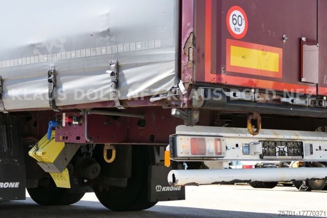 Open semitrailer with tarp KRONE Pritsche Plane XL MegaLiner BWP Edscha Bordwände