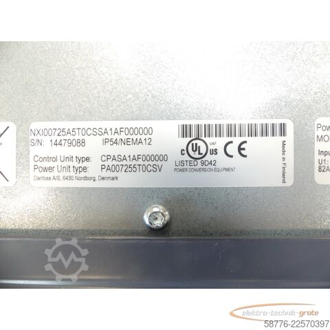 Component  Vacon NXI00725A5T0CSSA1AF000000 Frequenzumrichter SN: 14479088