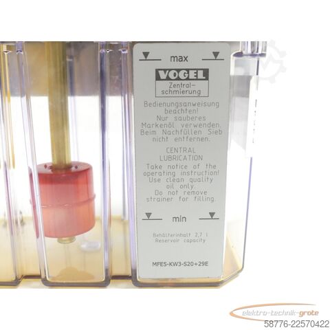 Component Vogel MFE5-KW3-S20+29E Zentralschmierung - ! -