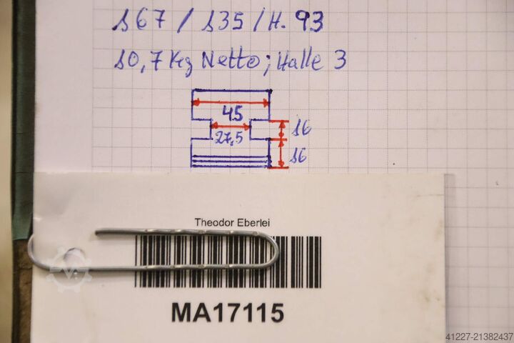 Interchangeable jaws Forkardt Breite 45 mm  schrägverzahnt
