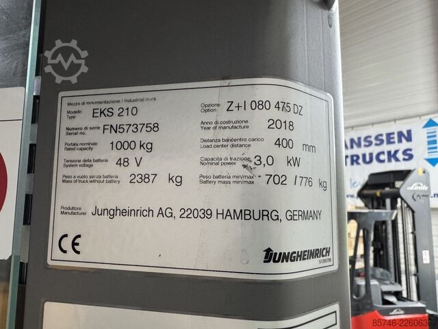EKS 210 - Wire Guidance!! PSA!! DOUBLE steering!! Triplex FFL JUNGHEINRICH EKS 210 - Wire Guidance !! PSA !! DOUBLE steering !! Triplex FFL