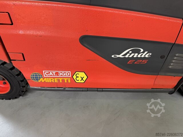 E 25 L - 387 / 01 * DEMO !! Atex EX * Miretti 3GD / Z2 & 22 * Triplex FFL !! LINDE E 25 L - 387 / 01 * DEMO !! Atex EX * Miretti 3GD / Z2 & 22 * Triplex FFL !!